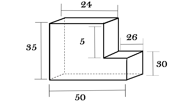 5″ Height x 35″ Width x 50″ Length HDF LShaped Foam | GoTo Foam