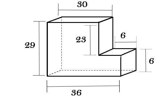 6″ Height x 29″ Width x 36″ Length MDF LShaped Foam | GoTo Foam