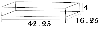 4" Height x 16.25" Width x 42.25" Length HDF